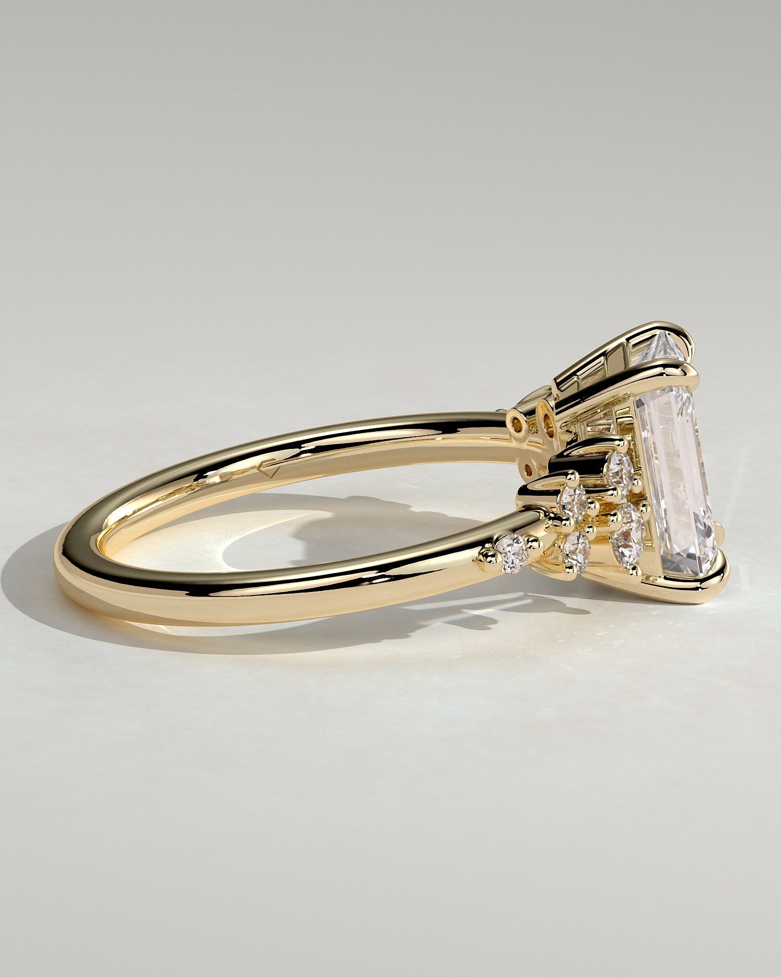 Round Halo, Pave & Split Shank Engagement Ring – 1.93 CT Lab Grown Diamond