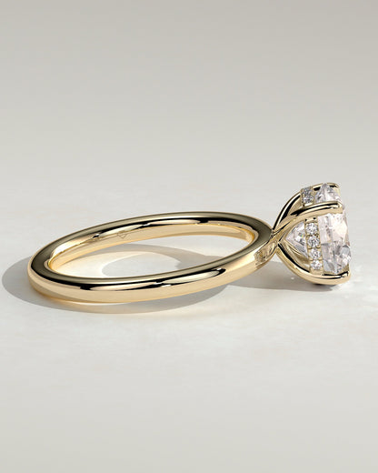 Round Halo, Pave & Split Shank Engagement Ring – 1.93 CT Lab Grown Diamond