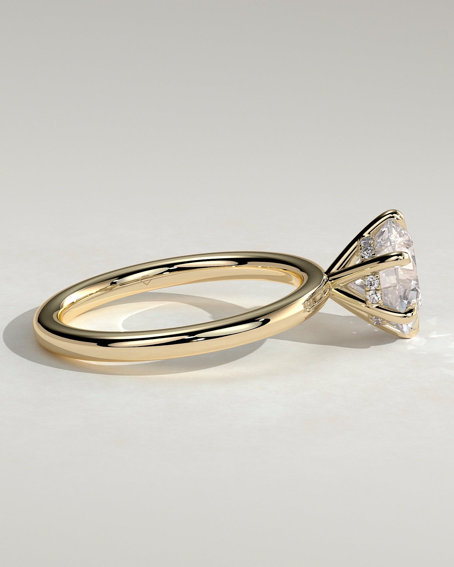 Round Halo, Pave & Split Shank Engagement Ring – 1.93 CT Lab Grown Diamond