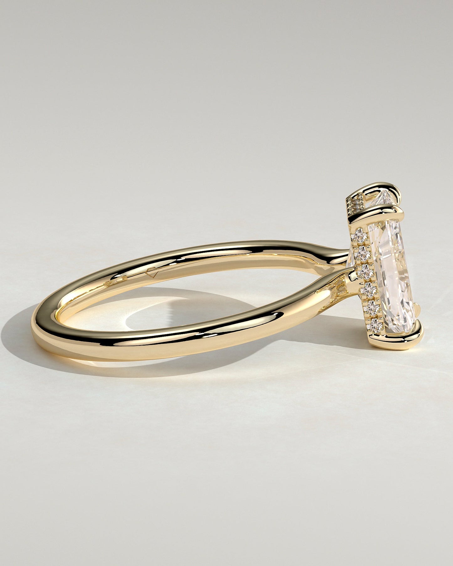 Round Halo, Pave & Split Shank Engagement Ring – 1.93 CT Lab Grown Diamond