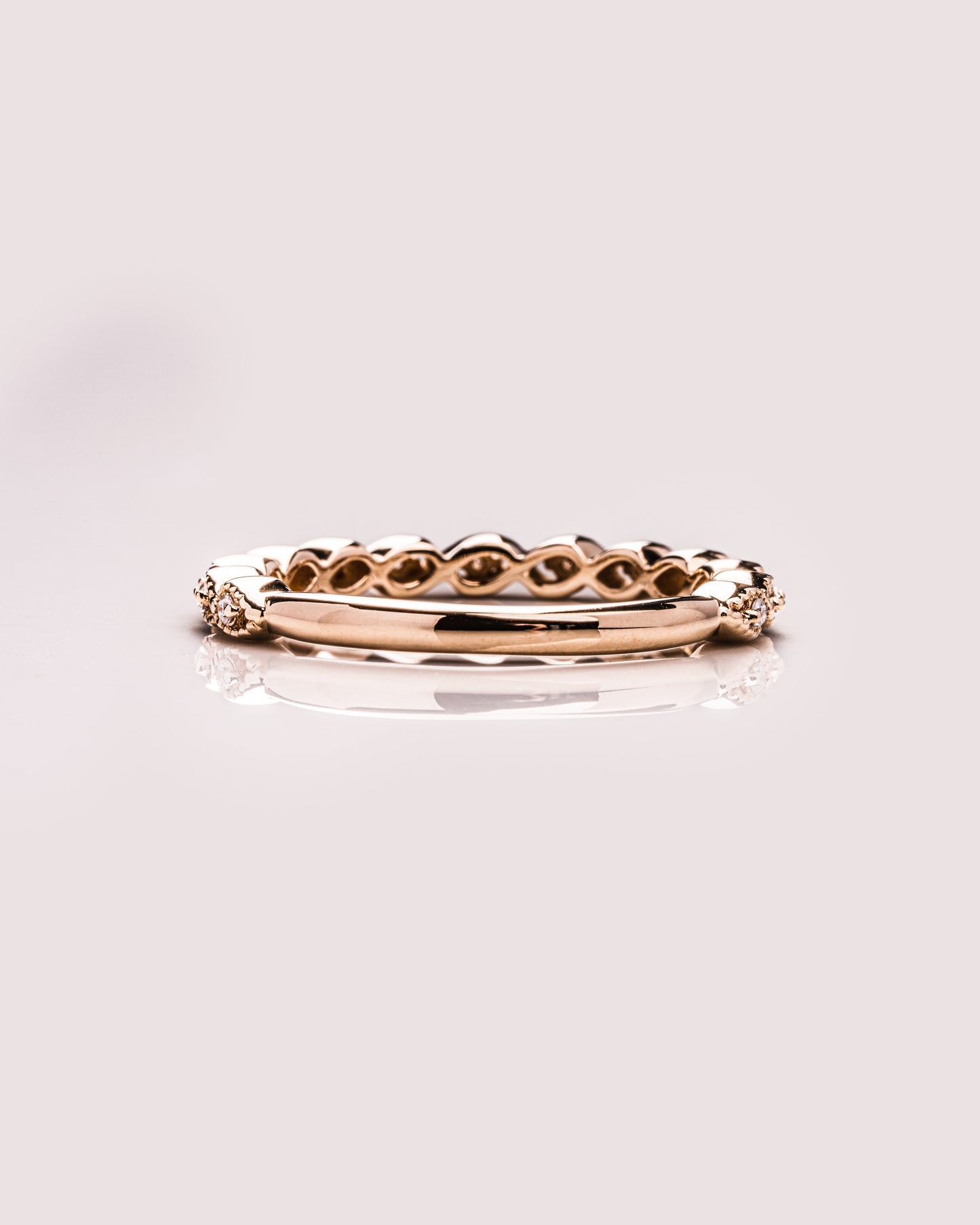 0.16 CT Round Half Eternity Lab Grown Diamond Wedding Band