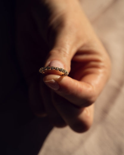 0.2 TCW Round Moissanite Half Eternity Wedding Band (US Size 5.75 Ready To Ship)