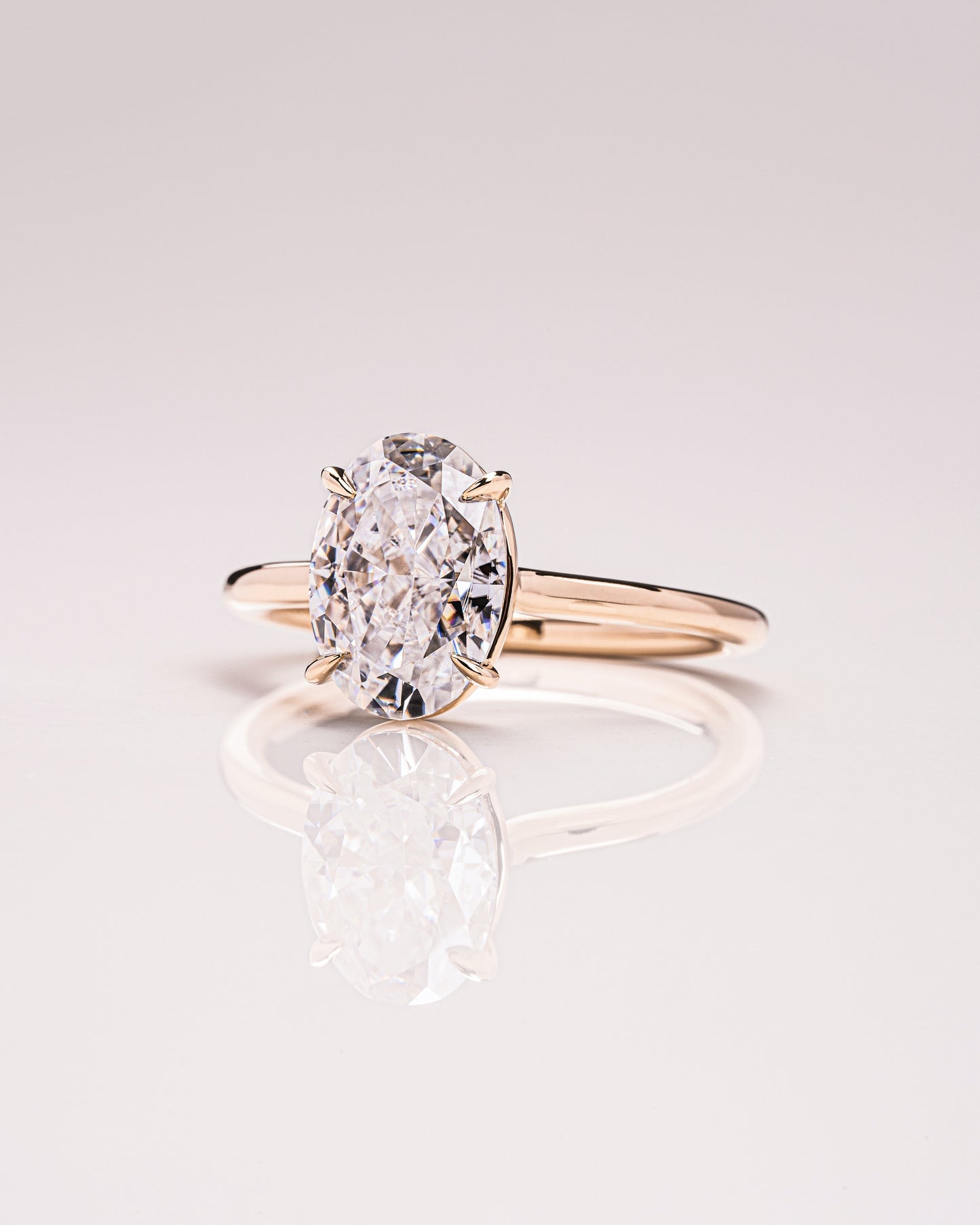 2.72 CT Oval Cut Solitaire Lab Grown Diamond Engagement Ring