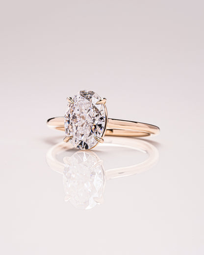2.72 CT Oval Cut Solitaire Lab Grown Diamond Engagement Ring