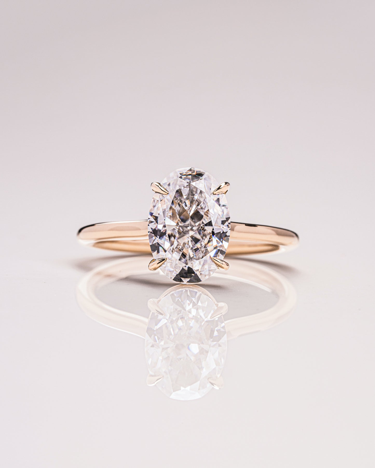 2.72 CT Oval Cut Solitaire Lab Grown Diamond Engagement Ring
