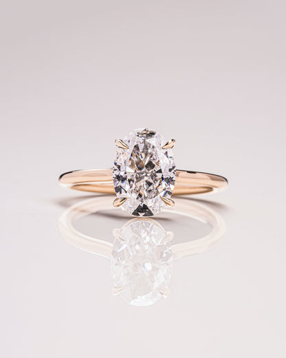 2.72 CT Oval Cut Solitaire Lab Grown Diamond Engagement Ring