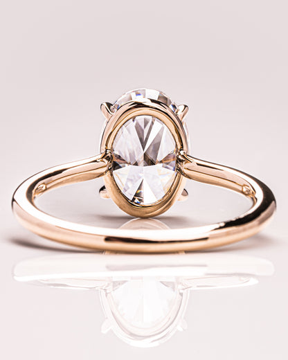 2.72 CT Oval Cut Solitaire Lab Grown Diamond Engagement Ring