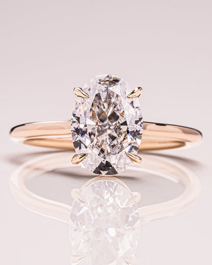 2.72 CT Oval Cut Solitaire Lab Grown Diamond Engagement Ring