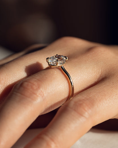 2.72 CT Oval Cut Solitaire Lab Grown Diamond Engagement Ring