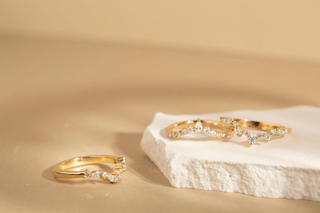 0.25 TCW Round Shaped Half Eternity Lab Grown Diamond Wedding Band