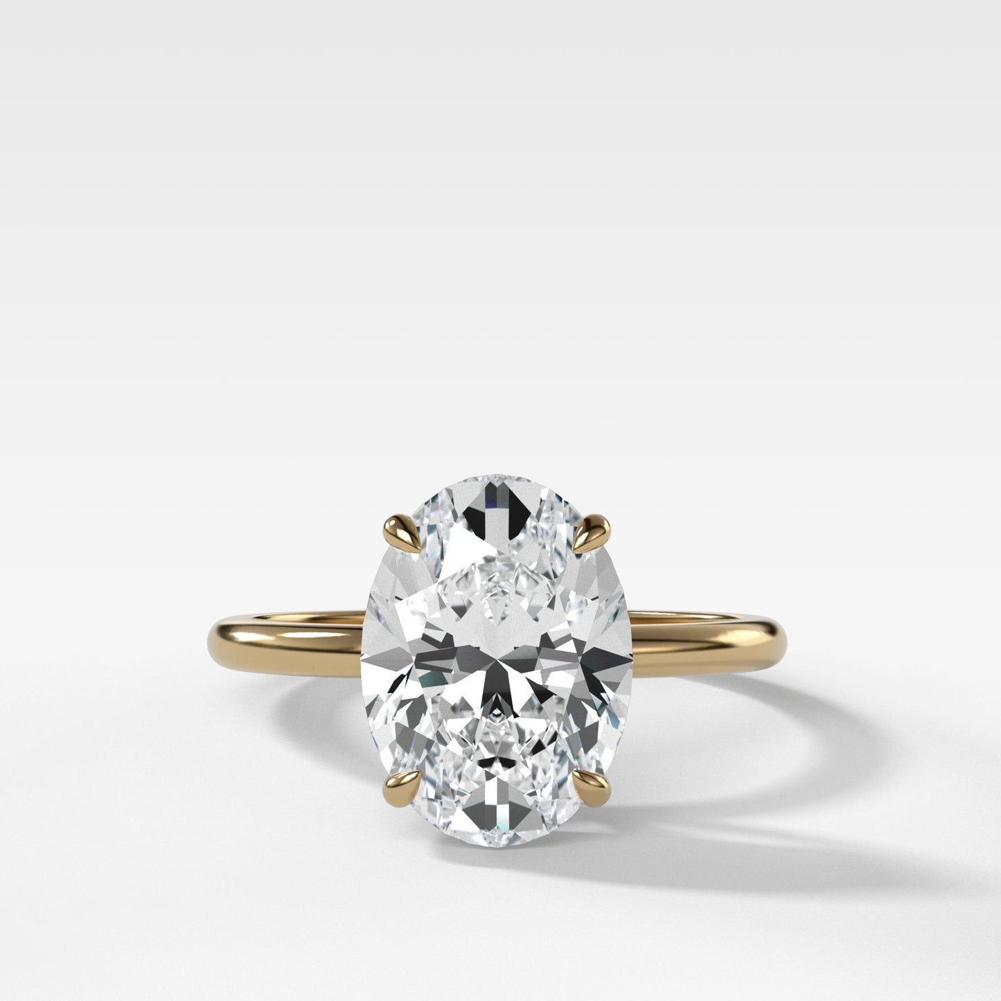 Marquise Shaped Three Stone Lab Grown Diamond Engagement Ring