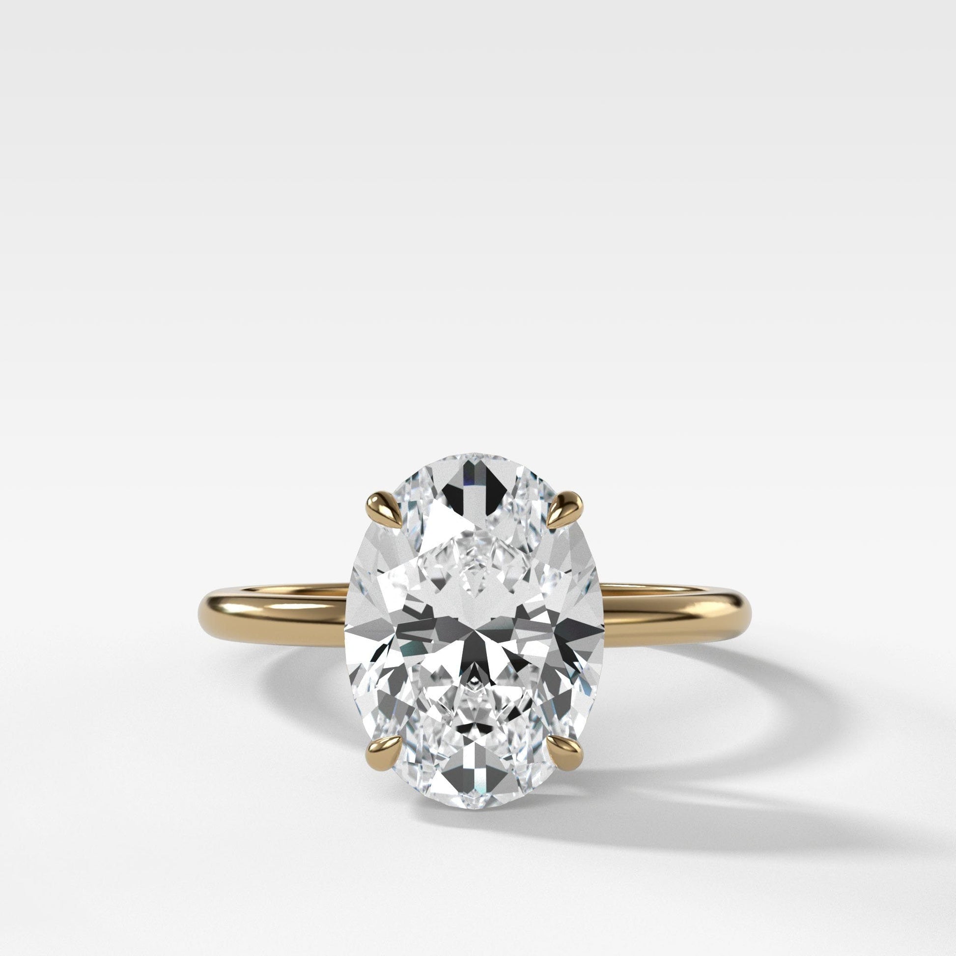 Marquise Shaped Three Stone Lab Grown Diamond Engagement Ring