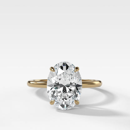 Marquise Shaped Three Stone Lab Grown Diamond Engagement Ring