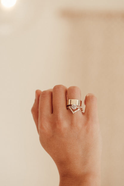 0.25 TCW Round Shaped Half Eternity Lab Grown Diamond Wedding Band