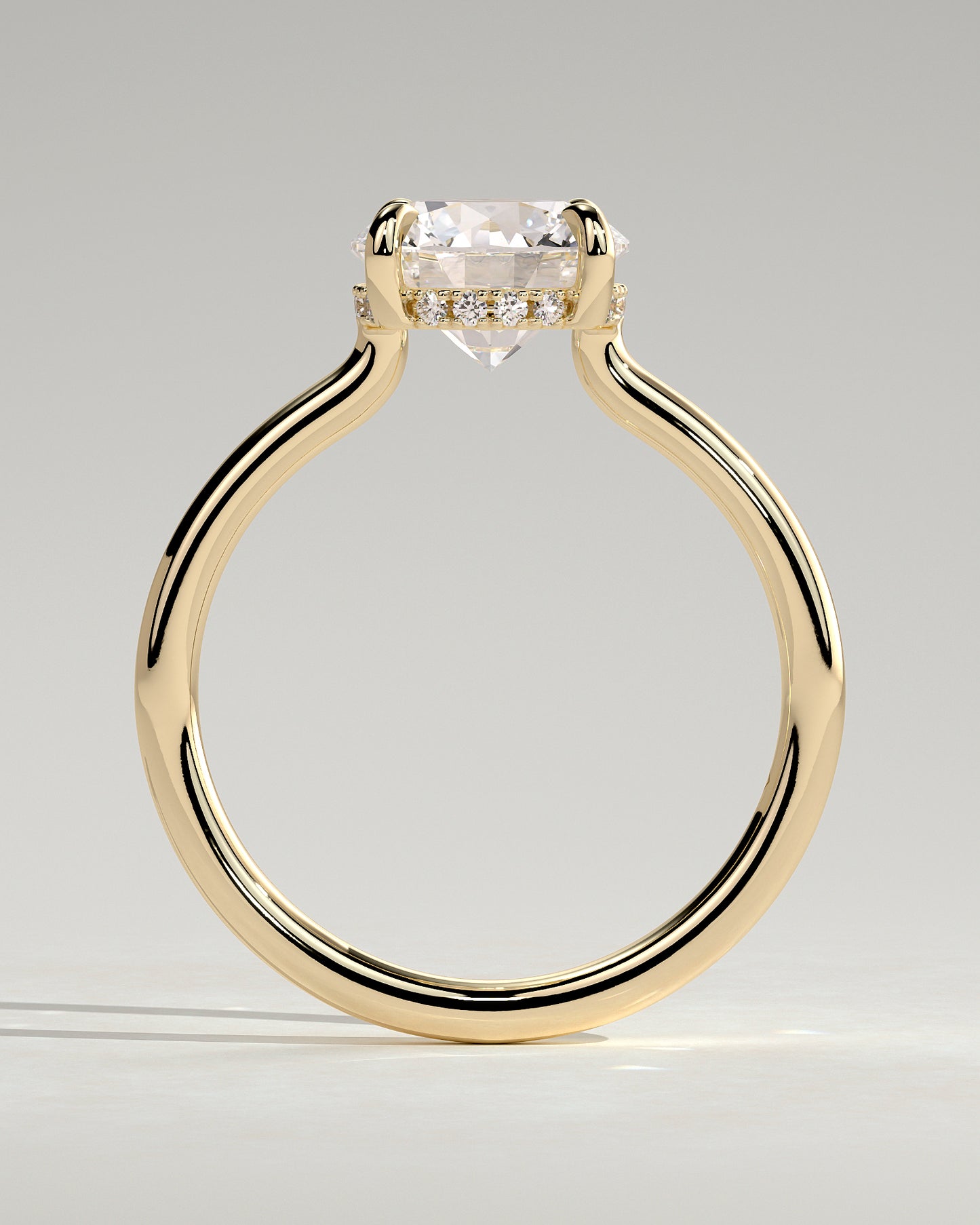 2 CT Round Cut Hidden Halo Styled Lab Grown Diamond Engagement Ring For Her