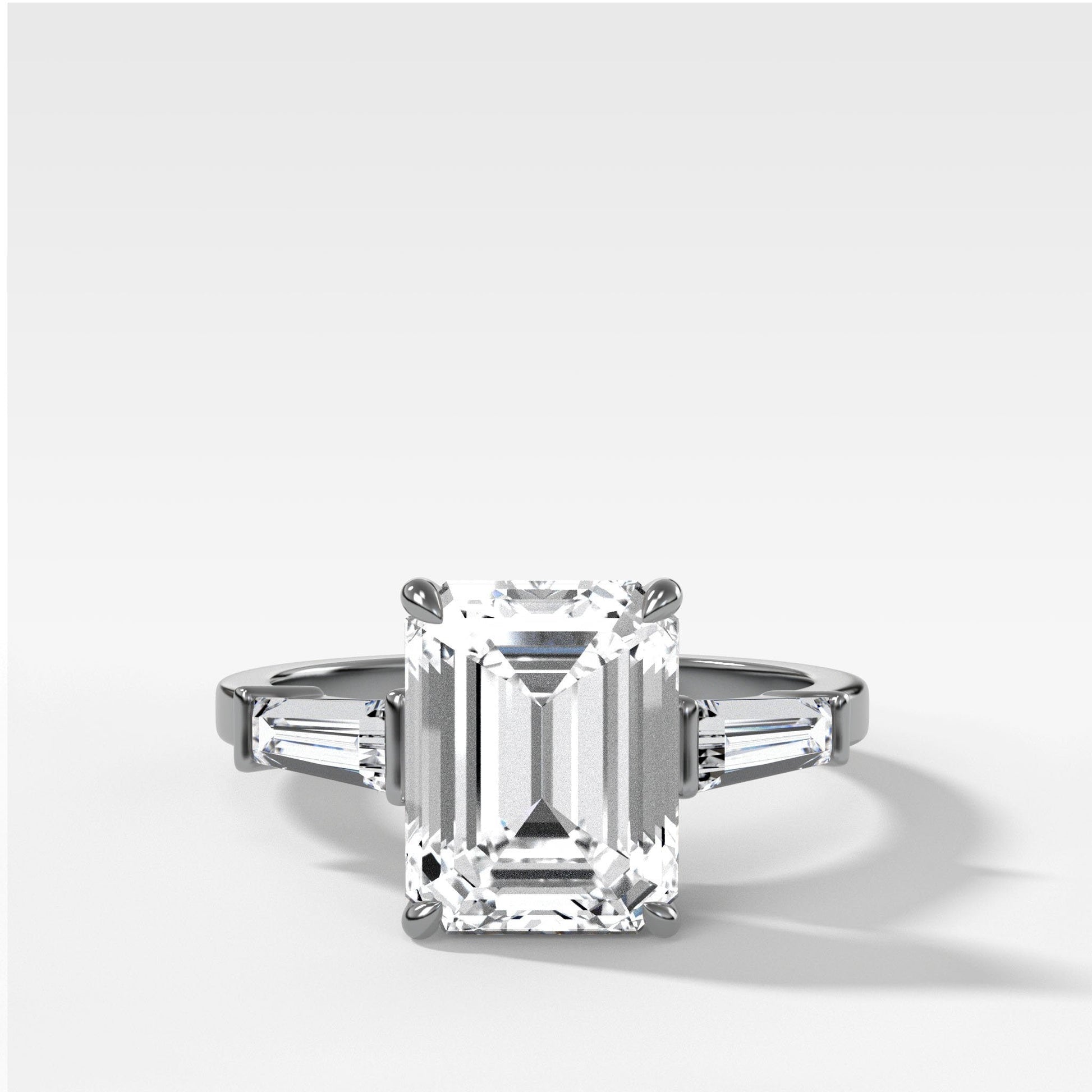 Marquise Shaped Three Stone Lab Grown Diamond Engagement Ring