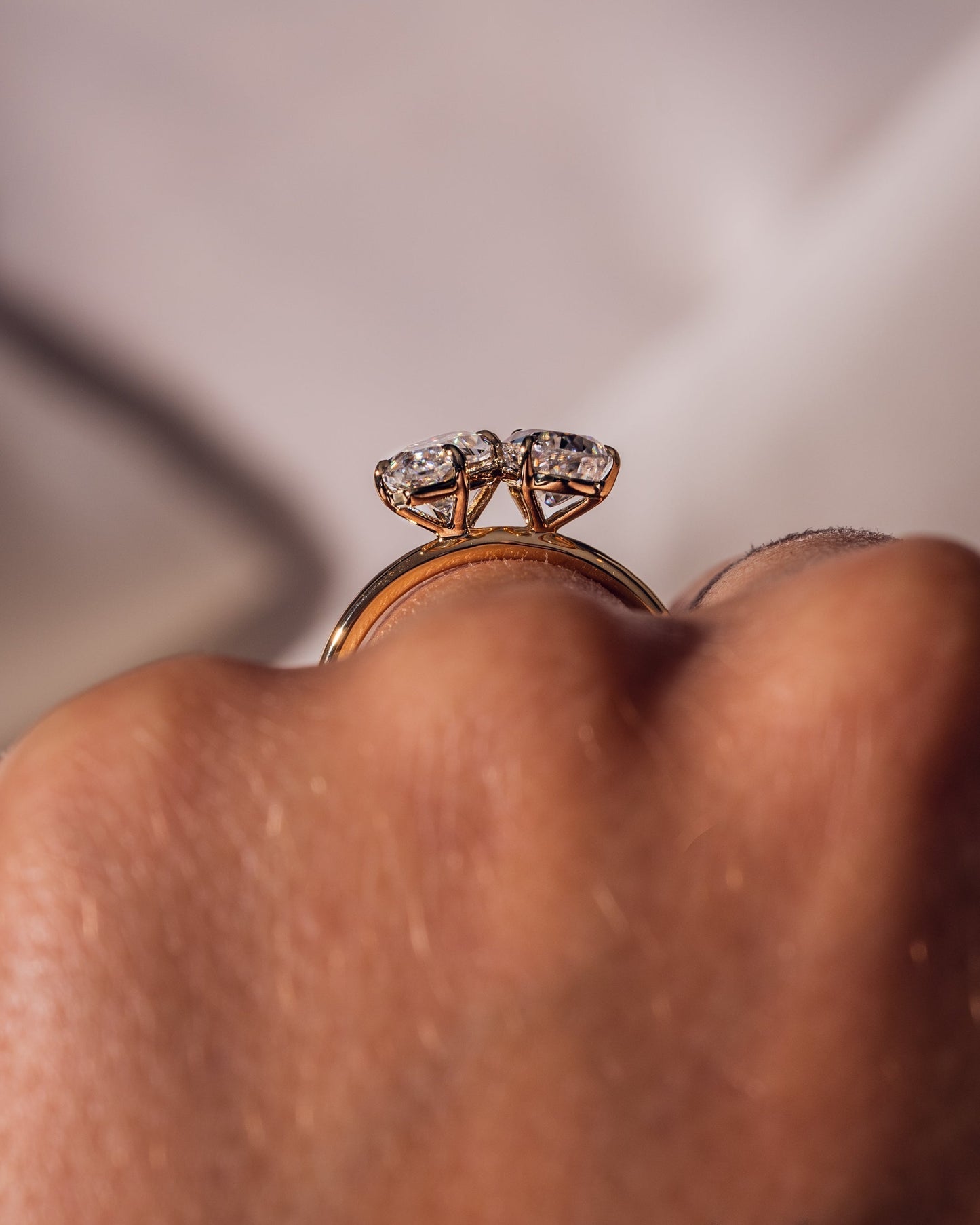 2.50 CT Marquise & Pear Cut Toi Et Moi Lab Grown Diamond Engagement Ring