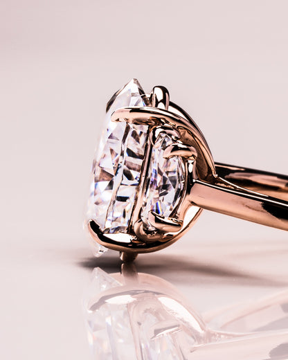 3.0 CT Oval Three Stones Lab Grown Diamond Engagement Ring