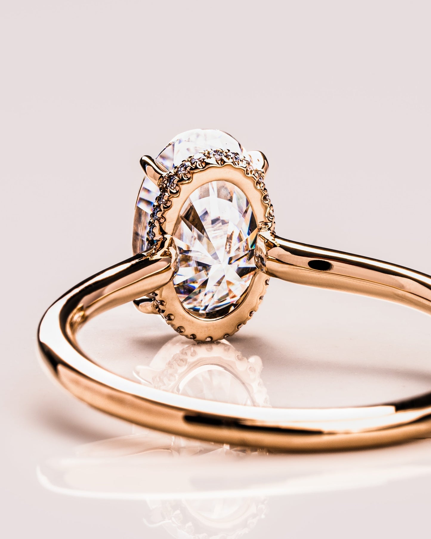 3.74 CT Oval Cut Solitaire Lab Grown Diamond Engagement Ring