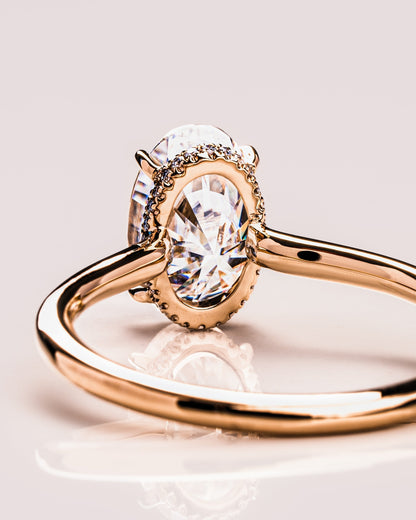 3.74 CT Oval Cut Solitaire Lab Grown Diamond Engagement Ring