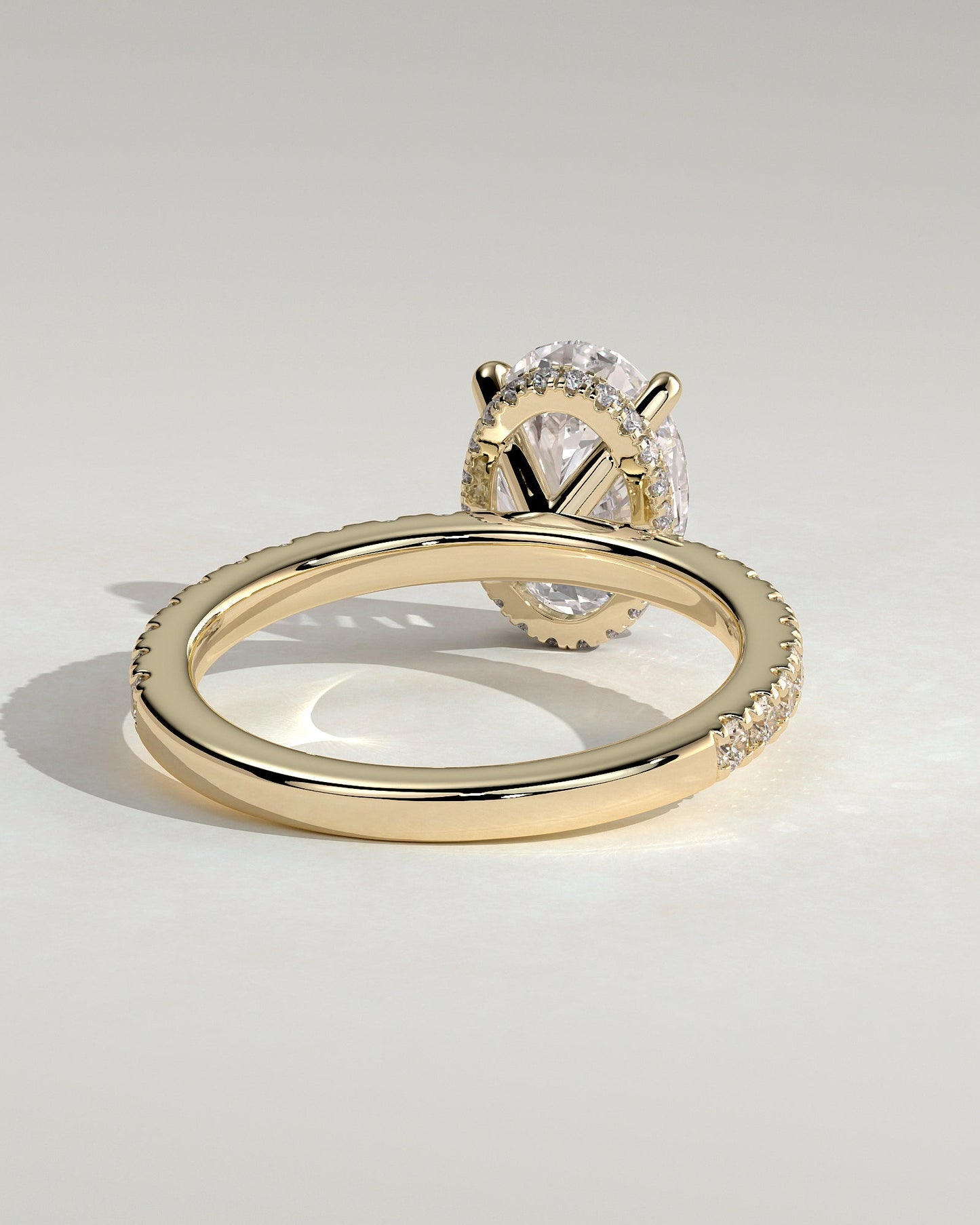 Round Halo, Pave & Split Shank Engagement Ring – 1.93 CT Lab Grown Diamond
