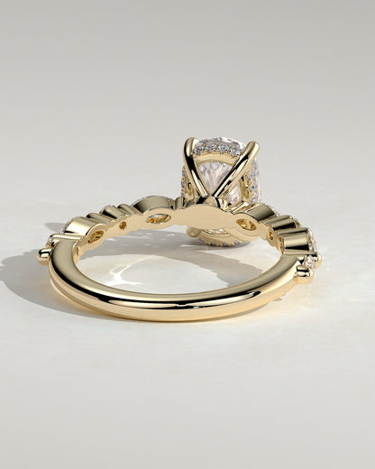 Round Halo, Pave & Split Shank Engagement Ring – 1.93 CT Lab Grown Diamond