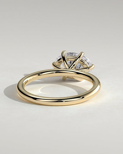 Round Halo, Pave & Split Shank Engagement Ring – 1.93 CT Lab Grown Diamond