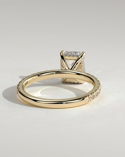 Round Halo, Pave & Split Shank Engagement Ring – 1.93 CT Lab Grown Diamond