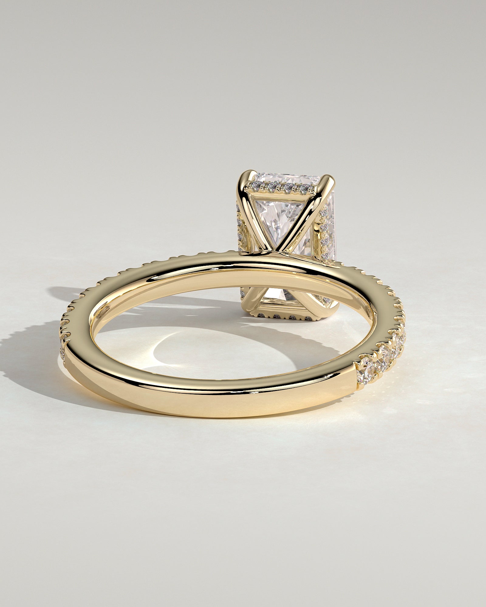 Round Halo, Pave & Split Shank Engagement Ring – 1.93 CT Lab Grown Diamond