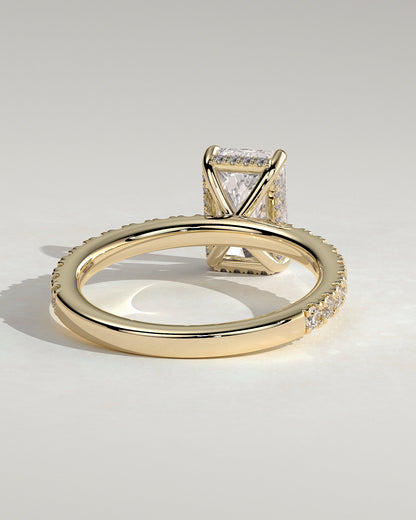 Round Halo, Pave & Split Shank Engagement Ring – 1.93 CT Lab Grown Diamond