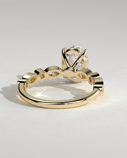 Round Halo, Pave & Split Shank Engagement Ring – 1.93 CT Lab Grown Diamond
