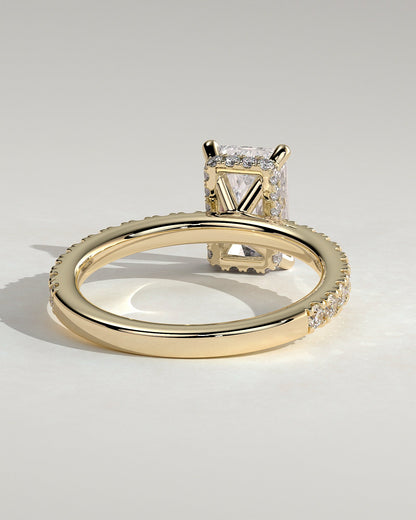 Round Halo, Pave & Split Shank Engagement Ring – 1.93 CT Lab Grown Diamond