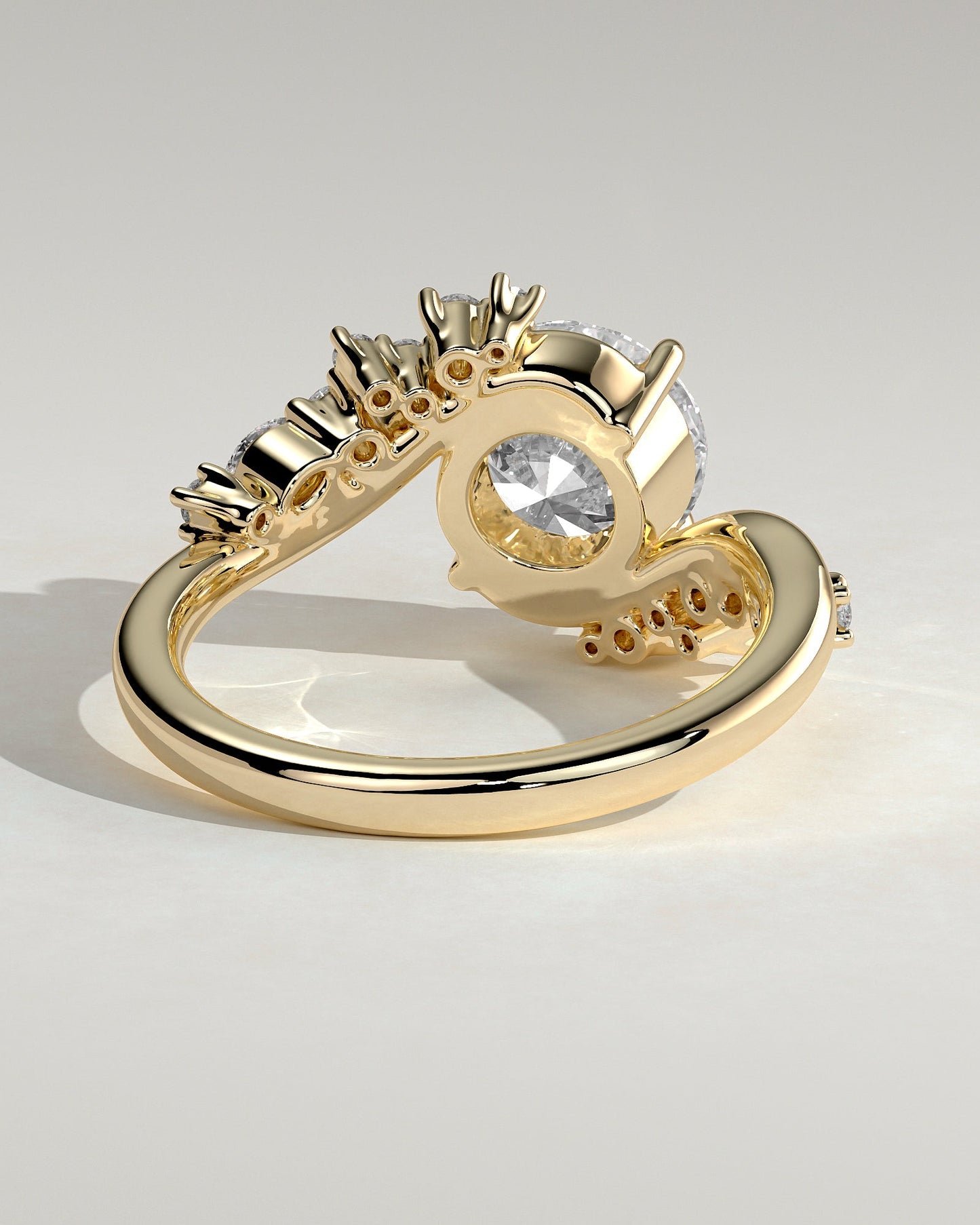 Round Halo, Pave & Split Shank Engagement Ring – 1.93 CT Lab Grown Diamond