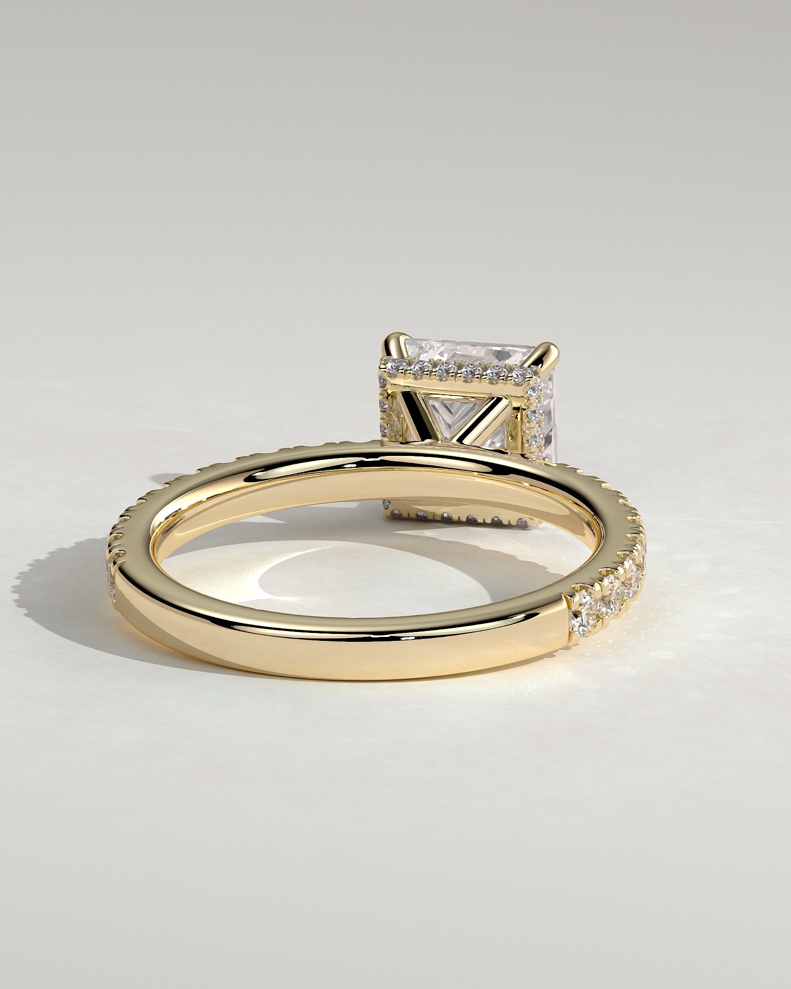 Round Halo, Pave & Split Shank Engagement Ring – 1.93 CT Lab Grown Diamond