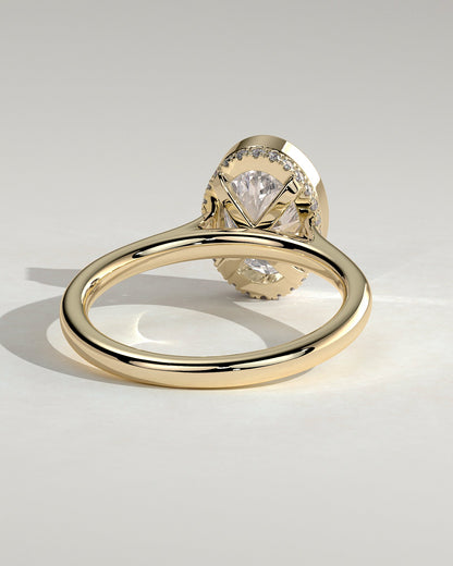 Round Halo, Pave & Split Shank Engagement Ring – 1.93 CT Lab Grown Diamond