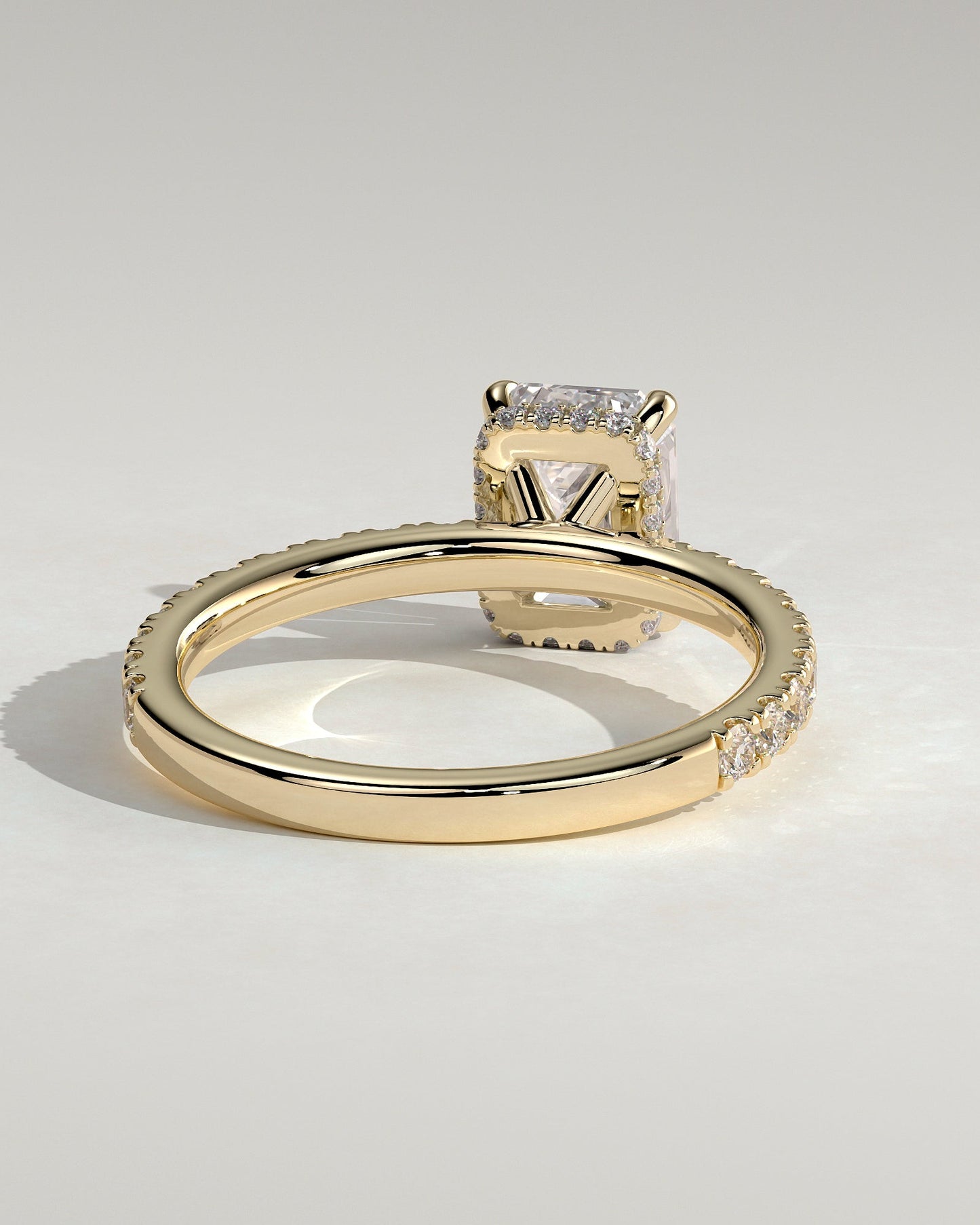 Round Halo, Pave & Split Shank Engagement Ring – 1.93 CT Lab Grown Diamond
