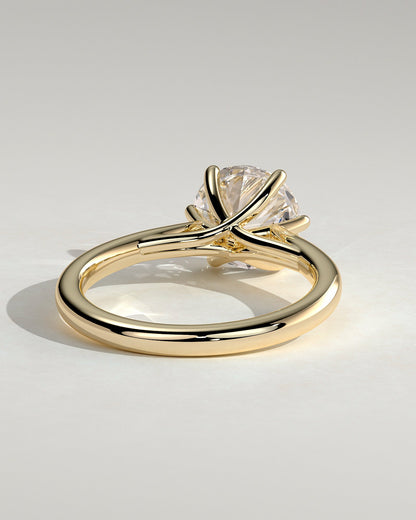 Round Halo, Pave & Split Shank Engagement Ring – 1.93 CT Lab Grown Diamond