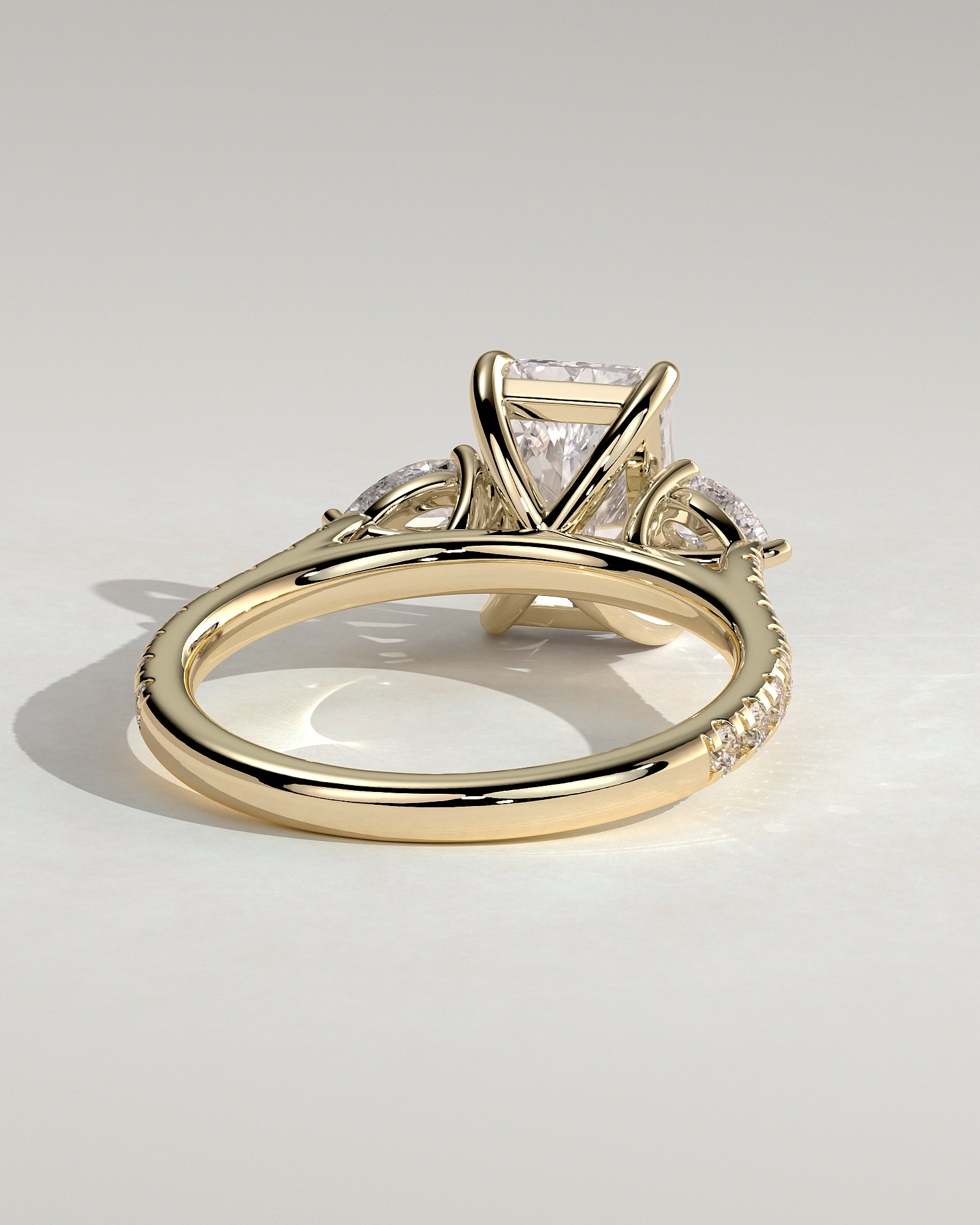 Round Halo, Pave & Split Shank Engagement Ring – 1.93 CT Lab Grown Diamond