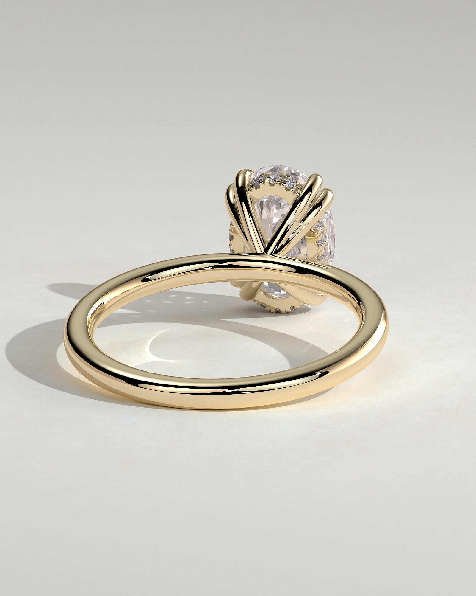 Round Halo, Pave & Split Shank Engagement Ring – 1.93 CT Lab Grown Diamond