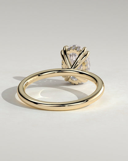 Round Halo, Pave & Split Shank Engagement Ring – 1.93 CT Lab Grown Diamond