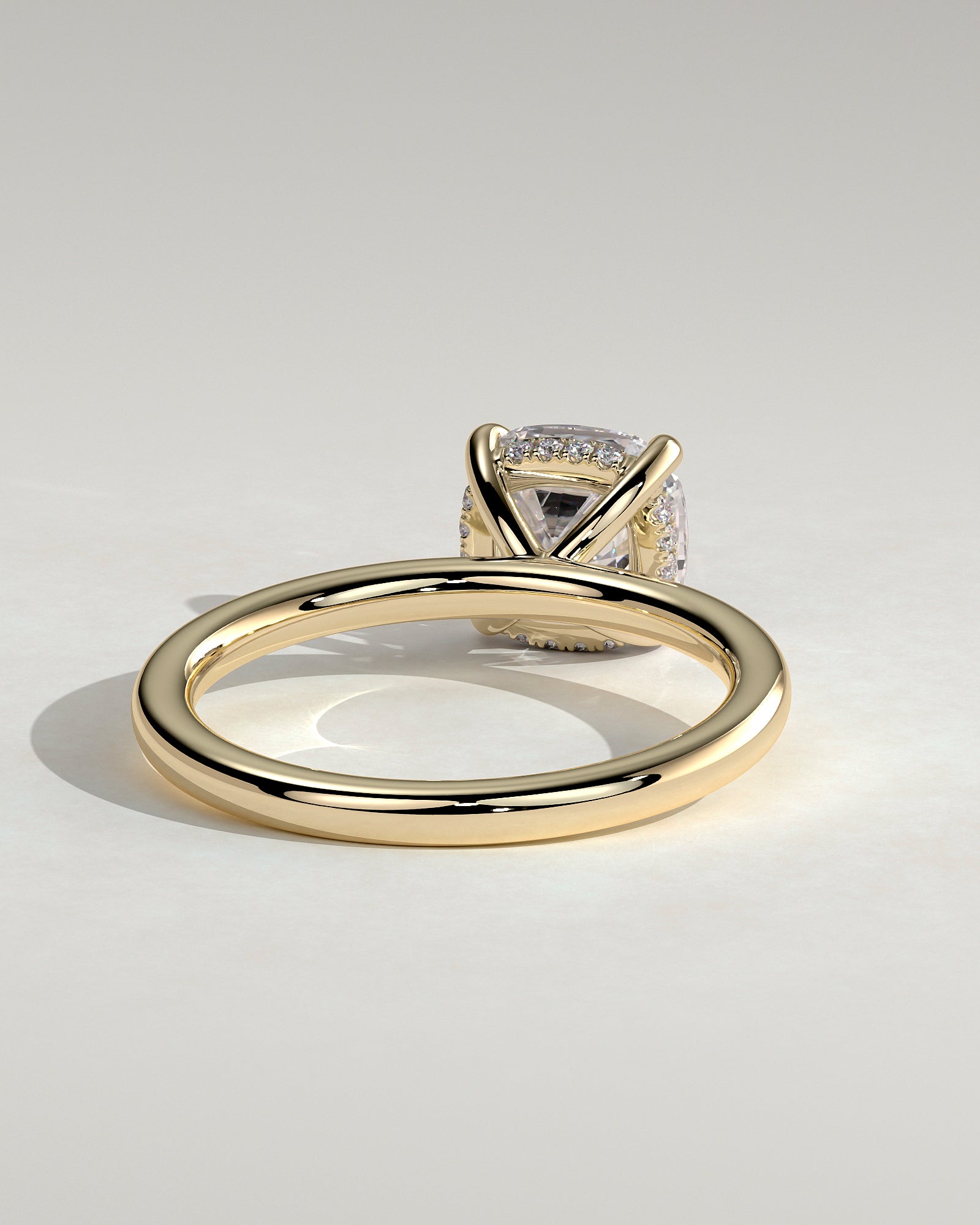 Round Halo, Pave & Split Shank Engagement Ring – 1.93 CT Lab Grown Diamond