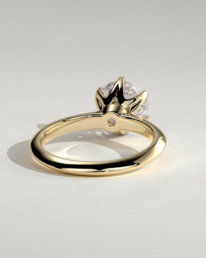 Round Halo, Pave & Split Shank Engagement Ring – 1.93 CT Lab Grown Diamond
