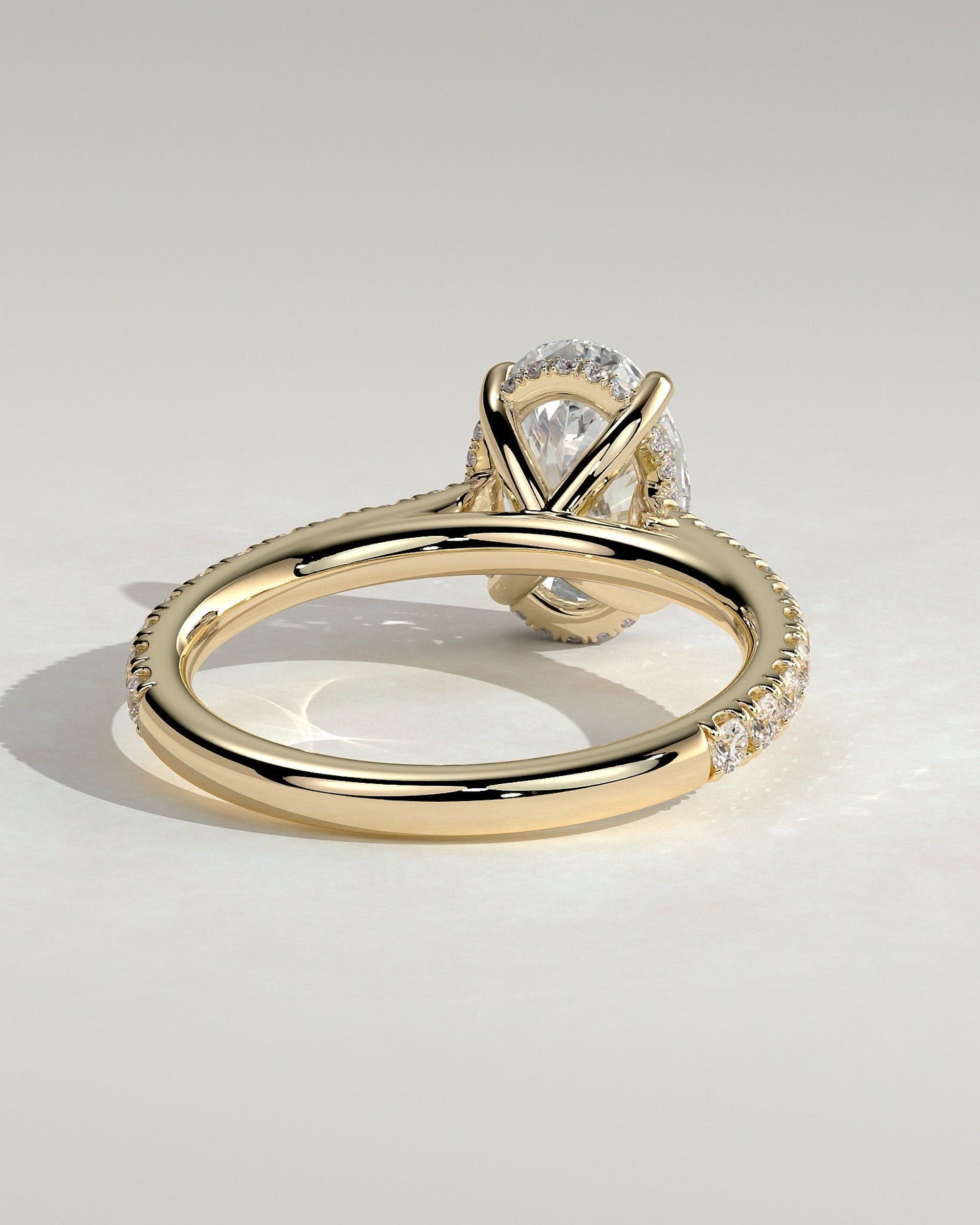 Round Halo, Pave & Split Shank Engagement Ring – 1.93 CT Lab Grown Diamond