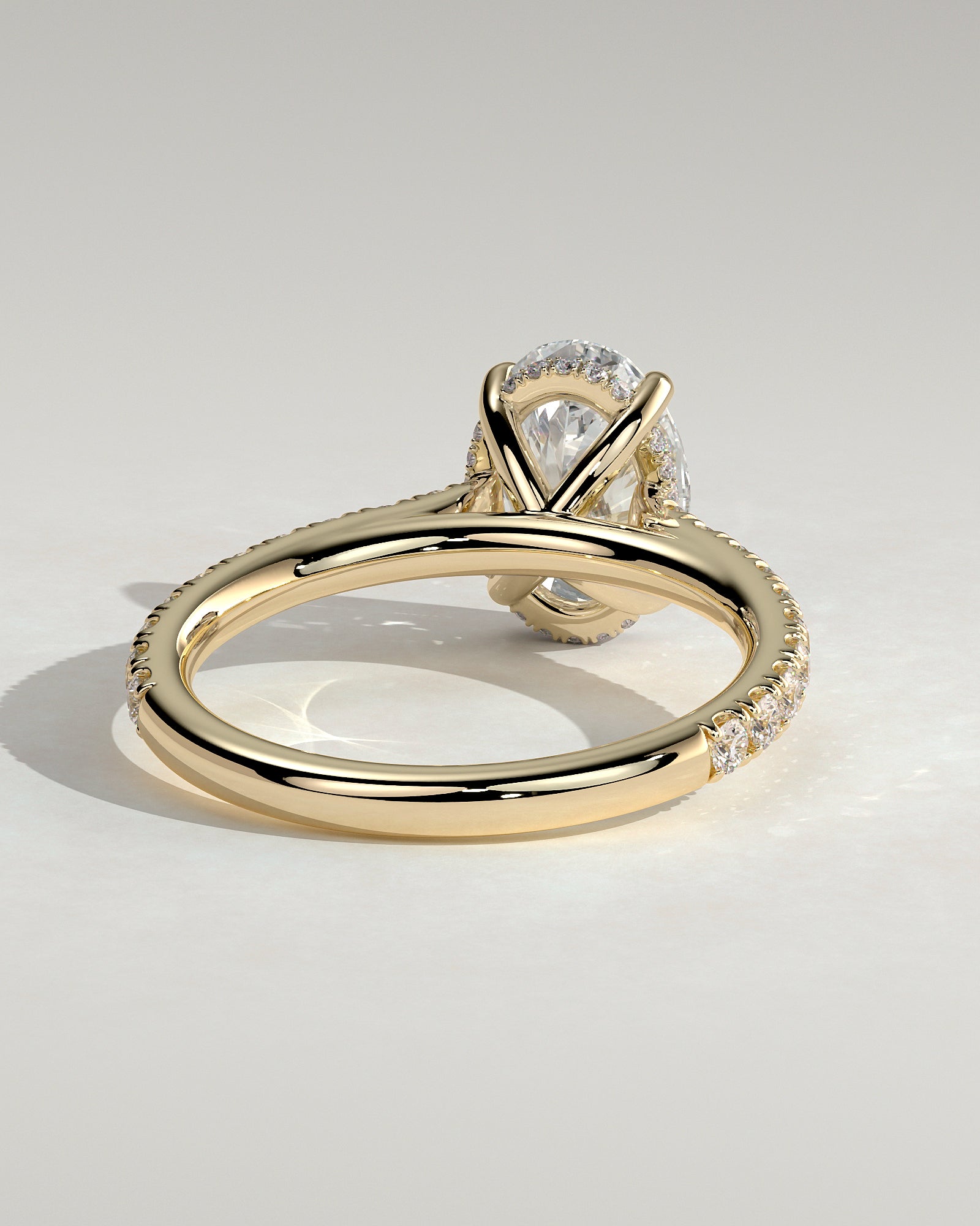 Round Halo, Pave & Split Shank Engagement Ring – 1.93 CT Lab Grown Diamond
