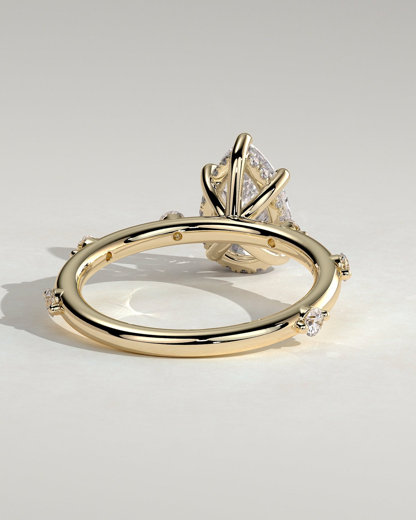 Round Halo, Pave & Split Shank Engagement Ring – 1.93 CT Lab Grown Diamond