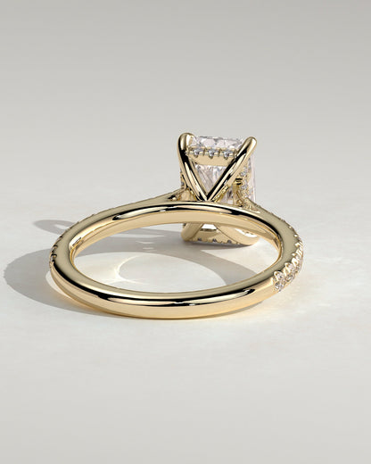 Round Halo, Pave & Split Shank Engagement Ring – 1.93 CT Lab Grown Diamond