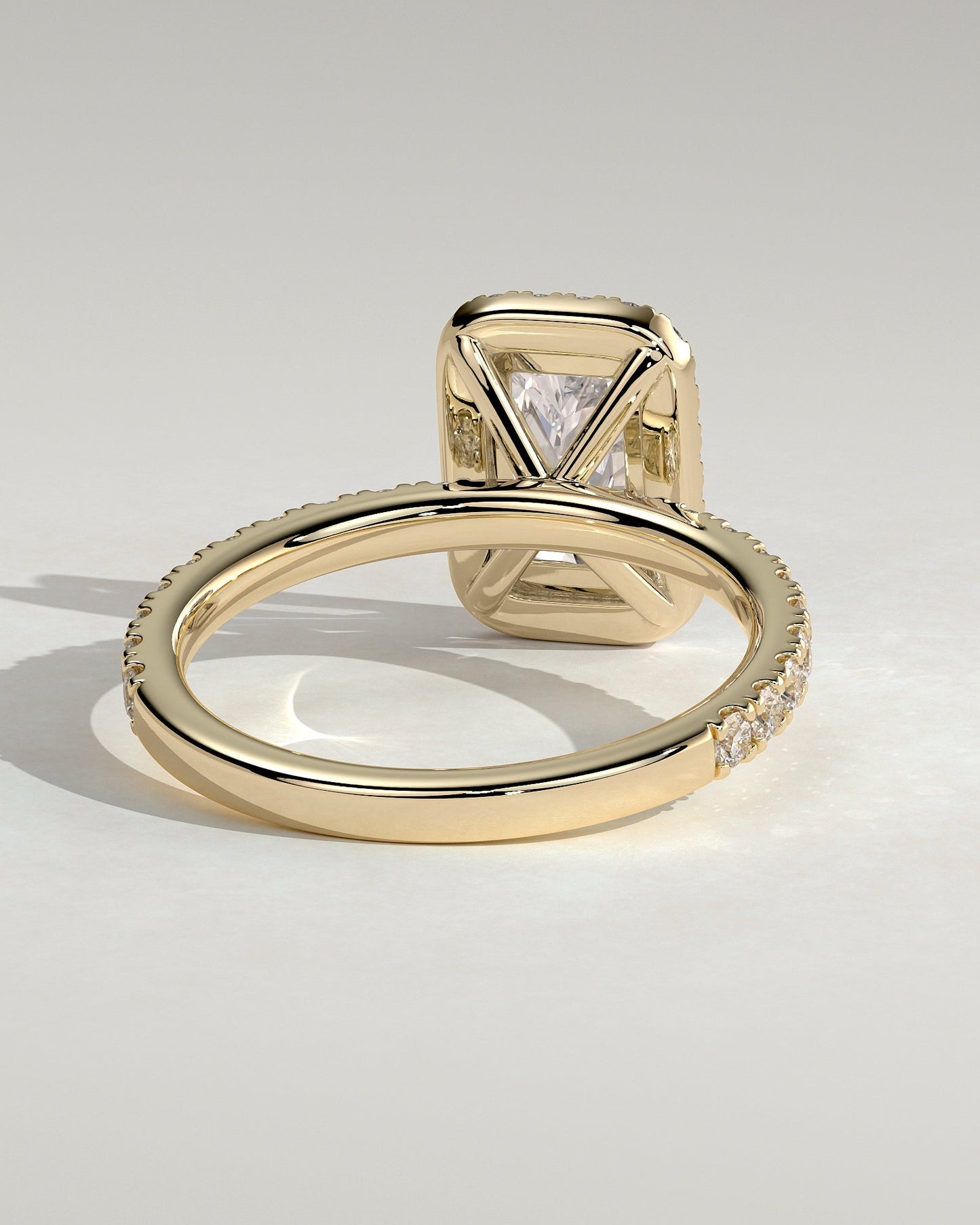 Round Halo, Pave & Split Shank Engagement Ring – 1.93 CT Lab Grown Diamond