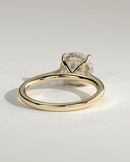 Round Halo, Pave & Split Shank Engagement Ring – 1.93 CT Lab Grown Diamond