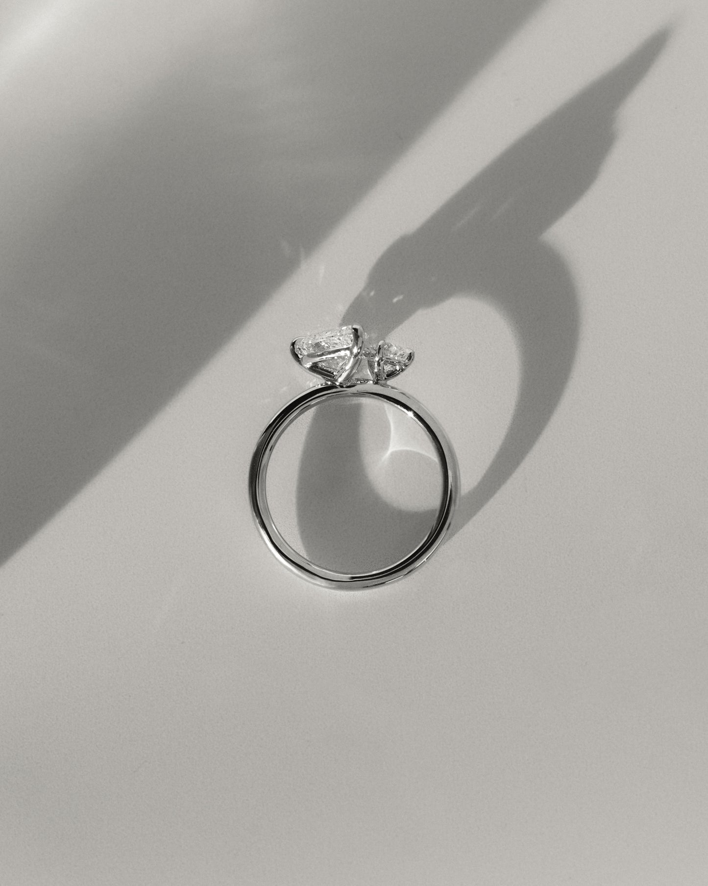 2.8 CT Pear Cut Toi Et Moi Lab Grown Diamond Engagement Ring