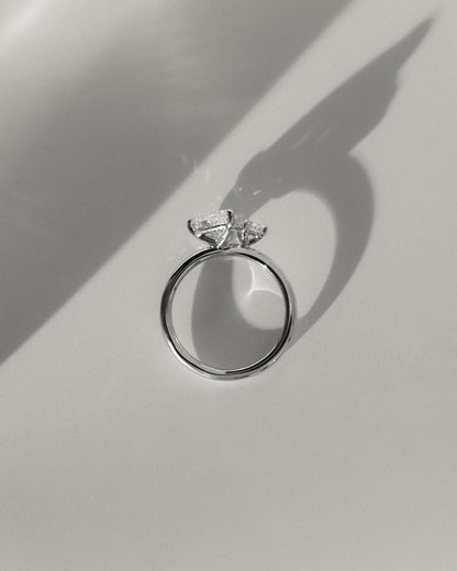 2.8 CT Pear Cut Toi Et Moi Lab Grown Diamond Engagement Ring